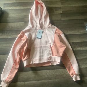 Nike Pink and Peach Women's crop Sweater